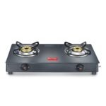 Prestige Magic plus Toughened Glass-Top 2 Brass Burner LPG Gas Stove