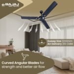 BAJAJ CEILING FAN Glide ee 1200mm lemon blue cf - Image 2